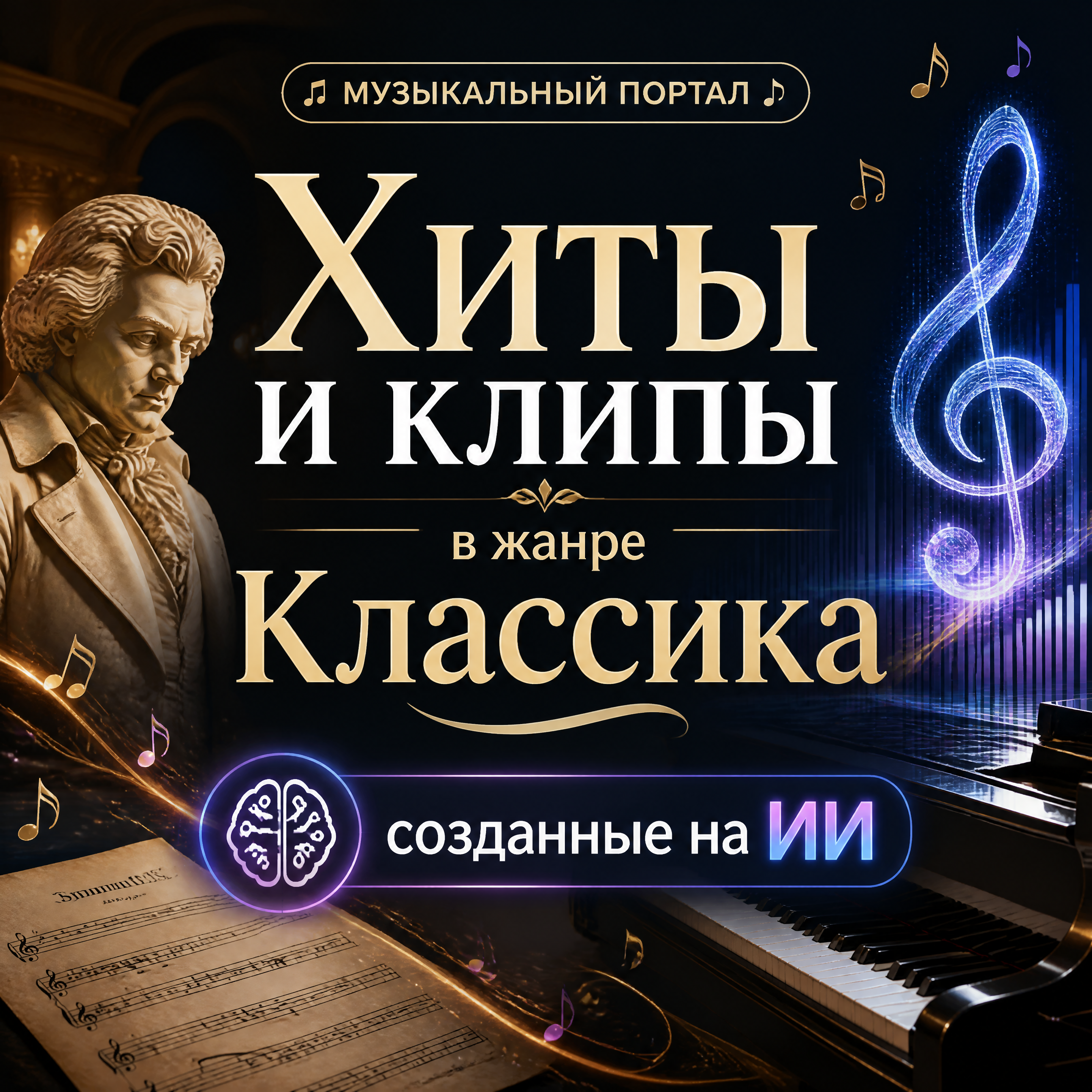 Классика: хиты и клипы, созданные ИИ — слушать и смотреть онлайн