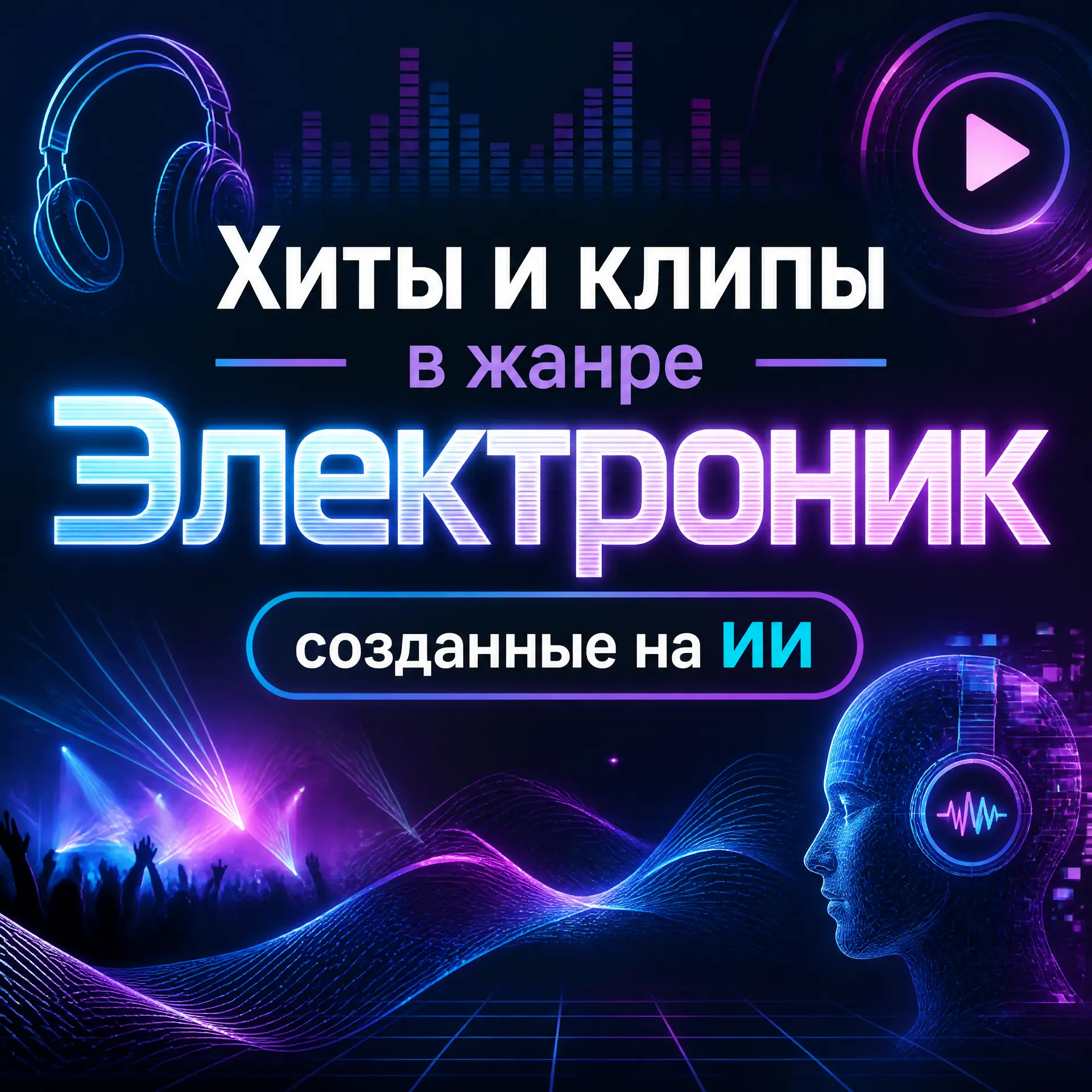Электроник: хиты и клипы, созданные ИИ — слушать и смотреть онлайн
