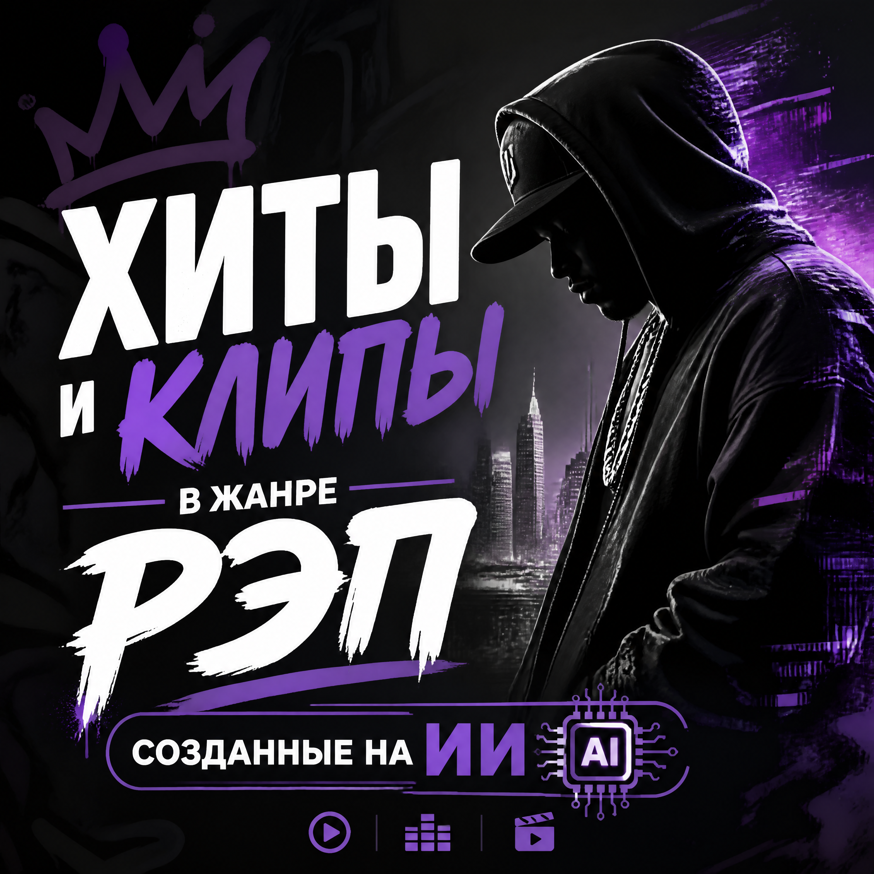 Рэп-хиты и клипы, созданные ИИ — слушать и смотреть онлайн