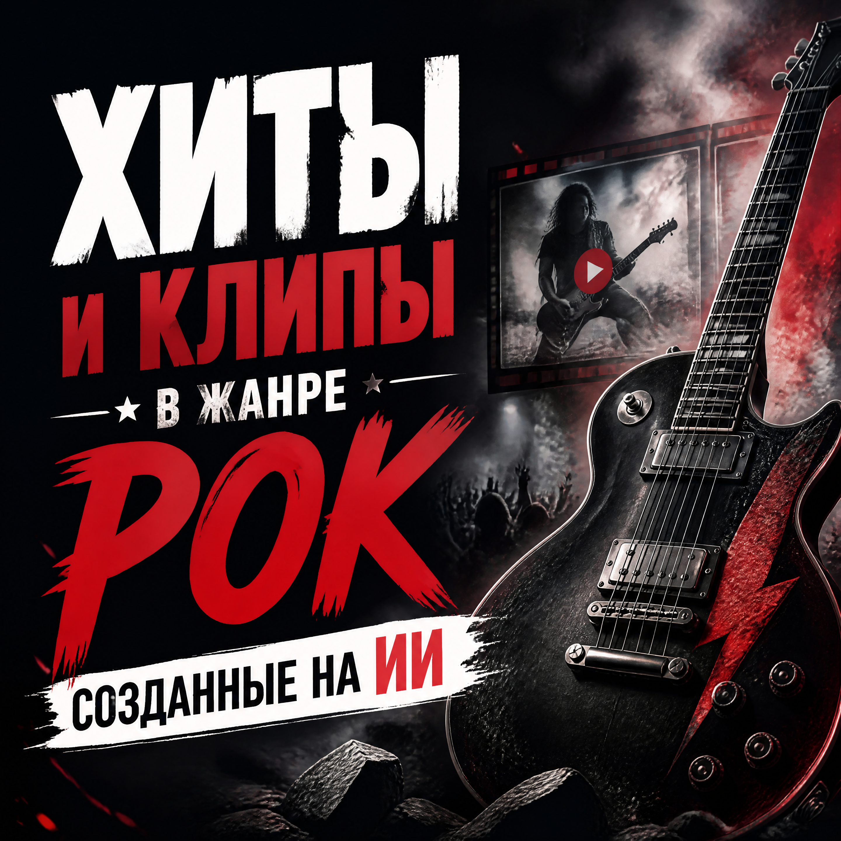 Рок-хиты и клипы, созданные ИИ — слушать и смотреть онлайн